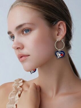 🆕Blue Jays Hoop Earrings